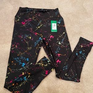 Tipsy Elves Splatter Neon High Waisted Leggings